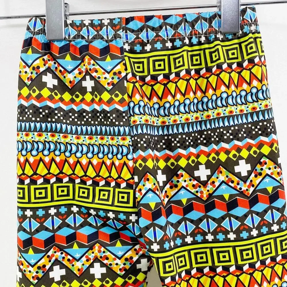 Girls Multicolored Tribal Print Leggings 5T